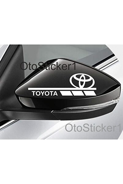 Oto Sticker Toyota Ayna 2 Adet Sağ Sol Sticker Araba Etiketi