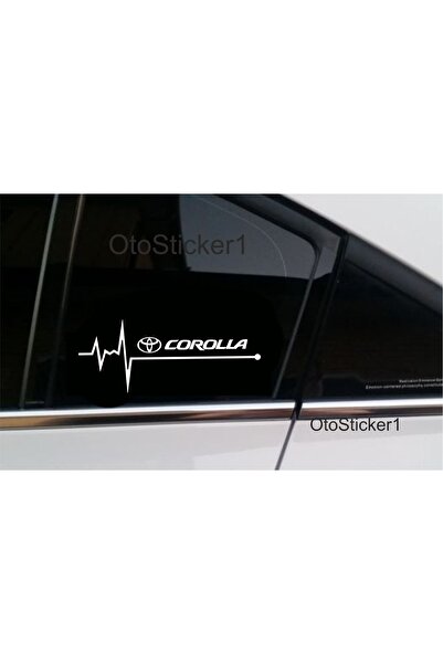Oto Sticker Toyota Corolla Nabız Kalp Atışı Sticker 2 Adet