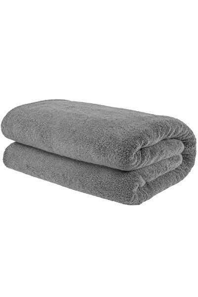 KAYABEY HOME Large Gray Beach Towel Cotton Bath Shower Beach Towel 70X160