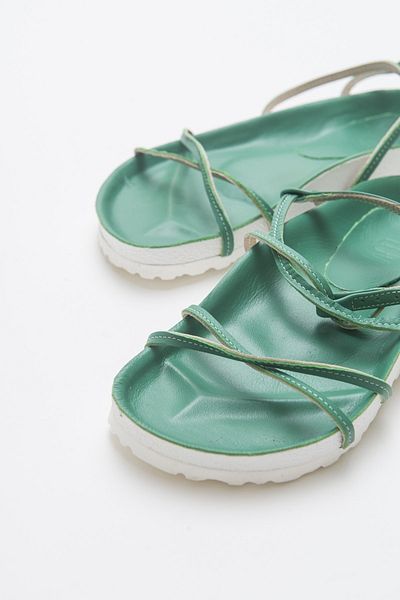 LuviShoes Sandale de damă Muse din piele naturală verzi