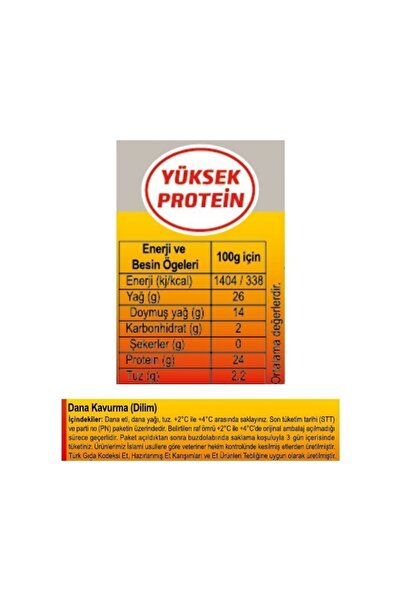 Apikoğlu Siniri Alınmış Dilim Kavurma 100 Gr 2'li Paket