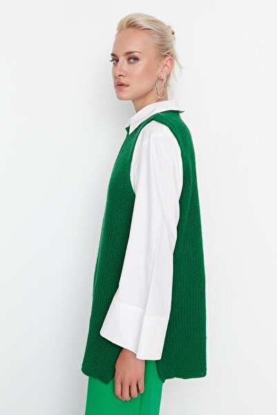 Trendyol Collection Sweater Vest - Green - Regular fit
