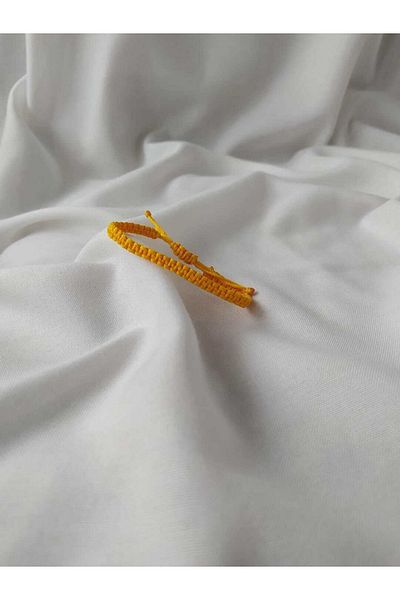 Eva Takı Yellow Knitted Rope Friend Bracelet