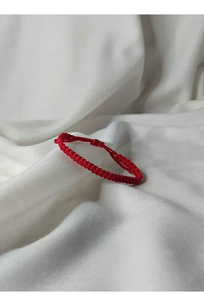 Eva Takı Red Knitted Rope Friend Bracelet