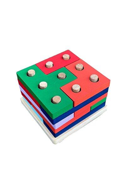 Genel Markalar Eğitici Ahşap Oyuncak Blok Tetris Yerleştirme Oyunu Russian Box