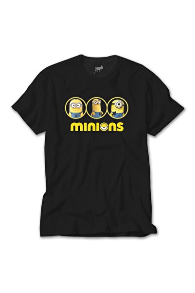 Z zepplin Tricou negru cu triplu caracter Minions