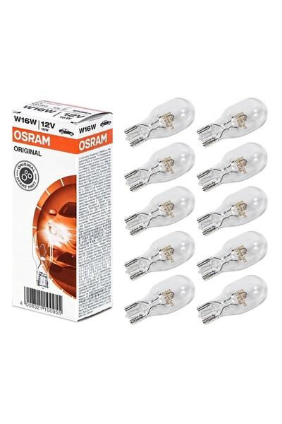 Osram 12v W Stop 16w Dipsiz Fren Sinyal Ampulü 10 Adet 921