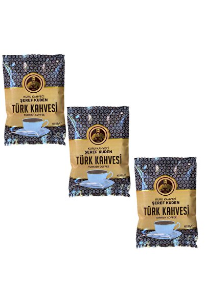 ŞEREF KUDEN KURUKAHVE VE BAHARAT Şeref Kuden Türk Kahvesi 100 G. X 3 Adet