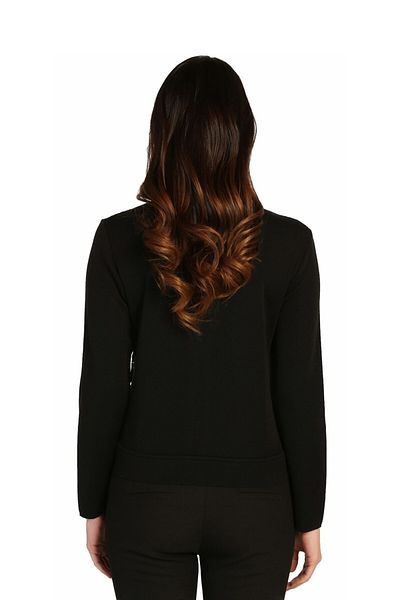 Solo Guipure Lace Stone Buttoned Italian Wool Knitwear Cardigan