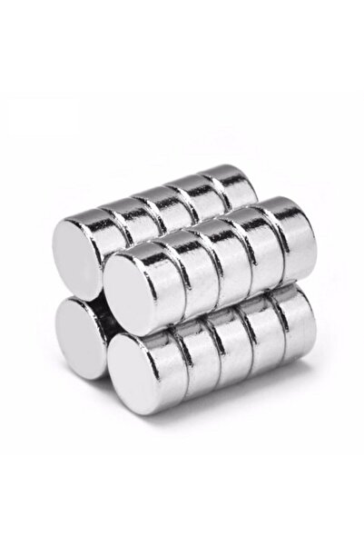 AYMAGNET 25 Adet Çap 6mm X Kalınlık 3mm Güçlü Neodyum Mıknatıs(25'li Paket) N35