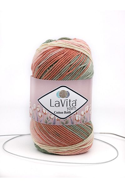 LaVita Yarn Βαμβακερό μπατίκ πολύχρωμο πλεκτό νήμα Taka Yarn (cb13)