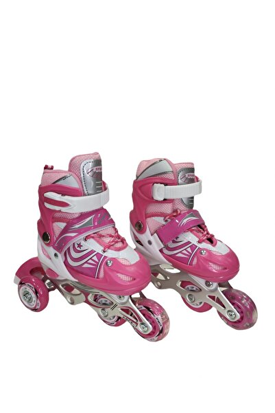Karsan Toys Children's Lighted Metal Training Skates with Carrying Bag