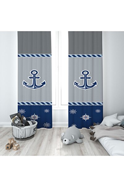 MODA Potpuno drugačija dečija soba sa uzorkom mornarskog sidra i dva krila Za...