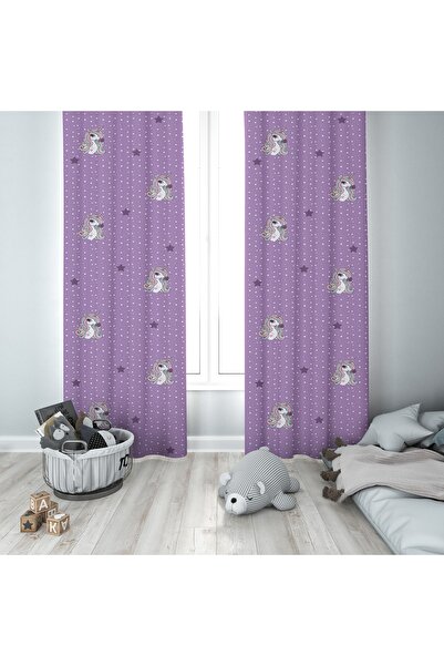 MODA Зовсім інша дитяча кімната з двома крилами з фіолетовим візерунком єдино...