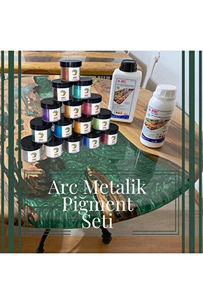 ARCMARİN KİMYA VE DENİZCİLİK HIRDAVAT Arc Hobi Metalik 15 Renk Set- Mica Powder ( Sedefli Pigment ) -epoksi Renk Pigment Seti