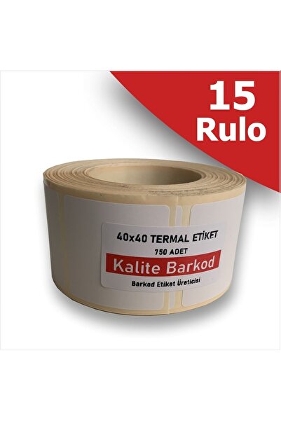 Kalite Barkod 40x40 Termalno nalepnica | 15 Rolls Barcode nalepnica |