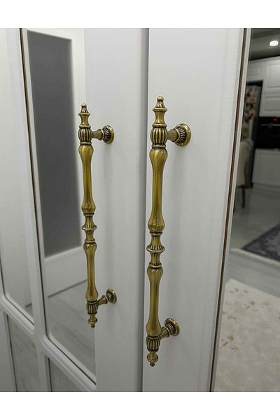 ARON 160mm Island Rustic Handle - Antique Yellow Tv Unit Nightstand Dresser Sideboard Kitchen Cabinet