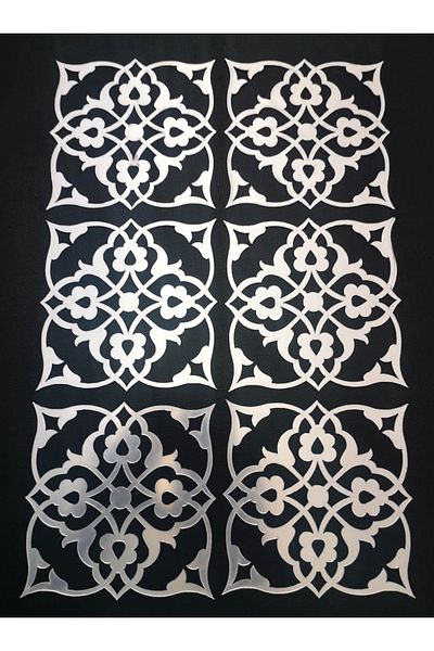 Mobiplas Silver Plexi Wardrobe Ornament 120x120 Mm Pack of 6