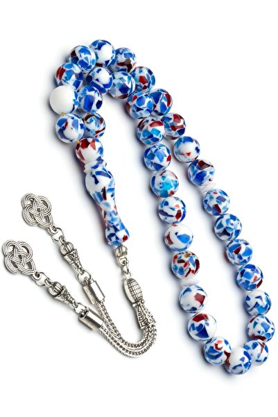 OTTOTESBİH Mărgele de rugăciune de chihlimbar cu pulbere de mozaic într-o cutie de lemn când mă iubește foarte mult