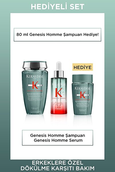 Kerastase Genesis Homme Erkeklere Özel Dökülme Karşıtı Serumlu Saç Bakım Seti