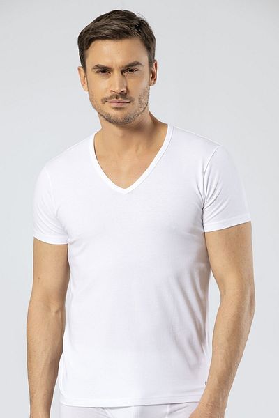 Cacharel 3 Pieces Men's V-Neck Short Sleeve T-shirt 95% Cotton 5% Elastane