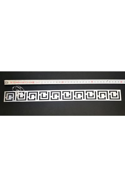 Mobiplas Silver Plexiglass Cabinet Ornament 395x40 Mm Pack of 6