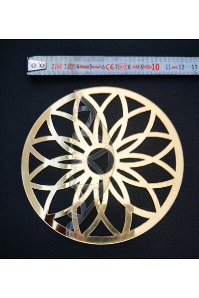 Mobiplas زجاج شبكي ذهبي لوتس 120x120 ملم 6 عبوات