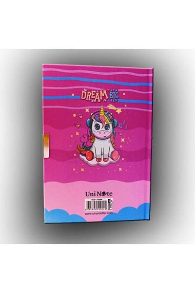 ÇINAR DEFTER Çınar Uni Note Locked Diary & Memory Book Unicorn Dream