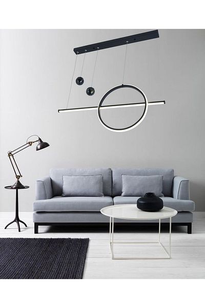TT AYDINLATMA Daylight Tt026-sy Matte Black LED Chandelier