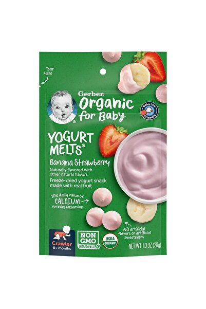GERBER Organic Yogurt Melts Banana Strawberry 27 Gr.