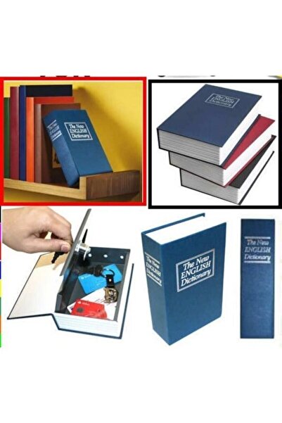 Özasya AVM Kitap Şeklinde Gizli Kasa Hırsız Kilitli Sözlük Para Kumbarası