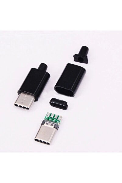 SONREYON 10 Adet Type-c Şarj Soketi 24 Pin (siyah Renk )