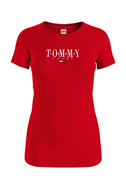 Tommy Hilfiger T-Shirt - Rot - Figurbetont