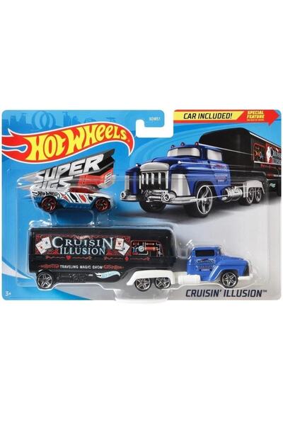 HOT WHEELS Orjinal Taşıyıcı Tırlar Cruısın Illusıon Gkc27 Orjinal Hotwheels Taşıyıcı Tır Ve Araba