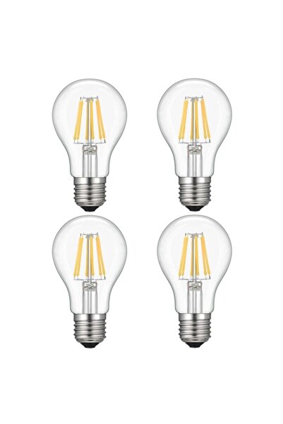 Genel Markalar Flamanlı Rustik A60 Model E27 Duy 4 Watt Ampul 4 Adet