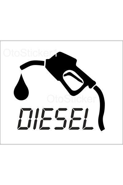 Oto Sticker Dizel Yakıt Deposu Depo Kapağı Stickeri