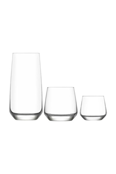 LAV Lal Bardak Çeyiz Seti 18 Parça Meşrubat Su Bardak Takımı