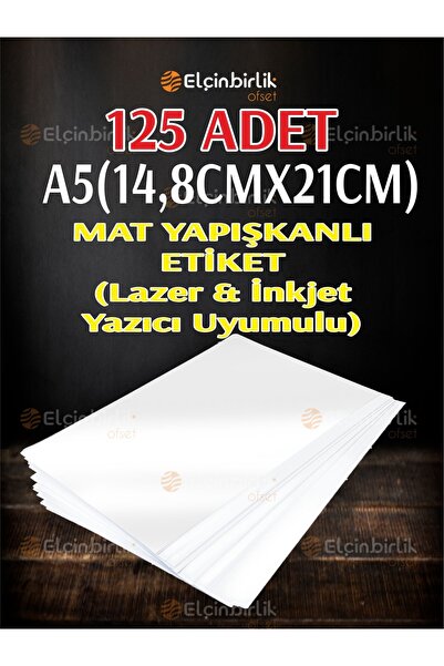 elçinbirlik 125li Kartuşlu A5 Mürekkepli Tüm Yazıcılara Uygun Yapışkanlı Mat ...
