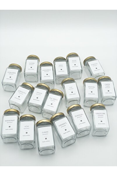 zezedesing Spice Rack Set 160Cc (18-Piece Gold Cover)