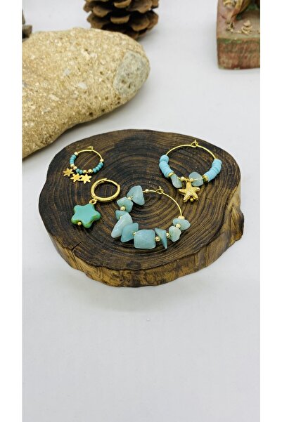 Porsuk Alternatif اليدوية العرقية أصيلة الهبي البوهيمي الحجر الطبيعي مجموعة م...