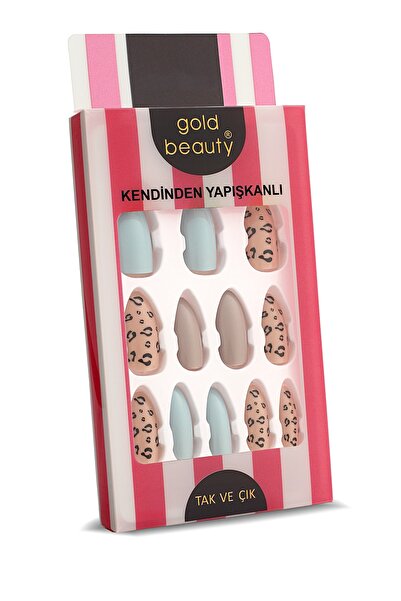 Gold Beauty Tak Ve Çık Kendinden Yapışkanlı Takma Tırnak & Tırnak Yapıştırıcı