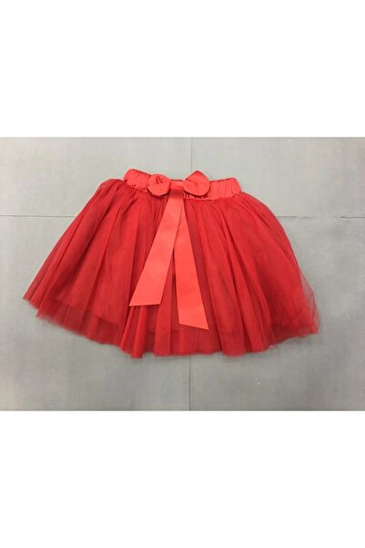 Nacar Kız Çocuk Düz Renk Fiyonklu Tütü Etek