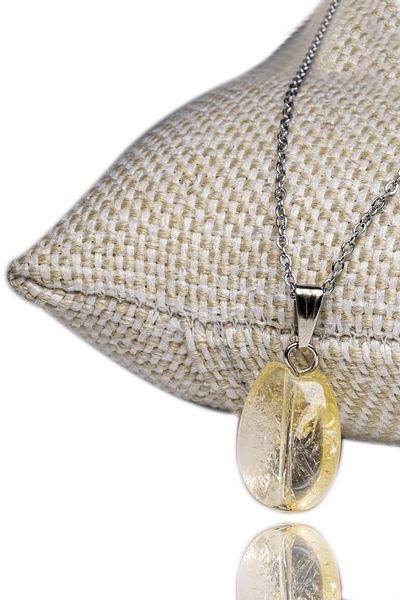 Tesbih Atölyesi Certified A Quality Natural Citrine Stone Necklace