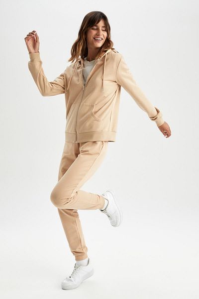 DeFacto Relax Fit Jogger Tracksuit Bottom with Pocket and Lace Waist