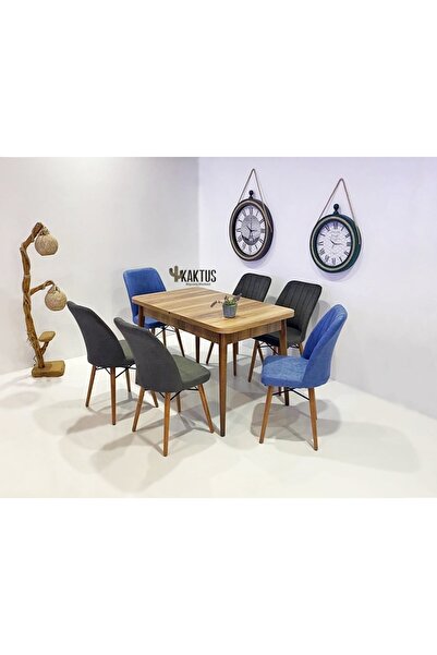Kaktüs Avm 6 Kişilik Açılır Masa Sandalye Takımı Mutfak Masası Takımı Salon Masası Yemek Masası Masa Takımı