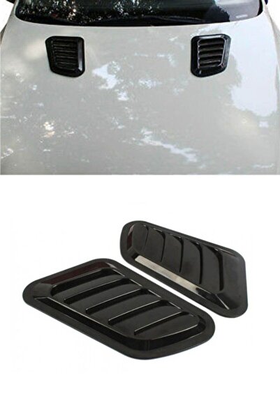 Genel Markalar Universal Kaput Üstü Havalandırma Izgarası Piano Black 2 Adet