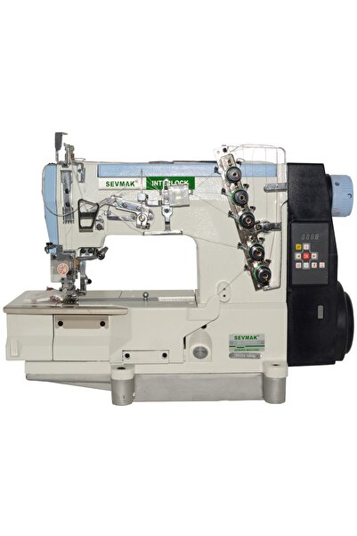 SEVMAK Sk-3500-03ubt Kafadan Motorlu Iplik Kesicili Etek Reçme Makinası