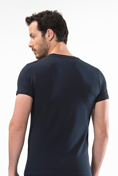 Cacharel 3 Pieces Men's Black O-Neck Short Sleeve T-Shirt 95 Cotton 5% Elastane