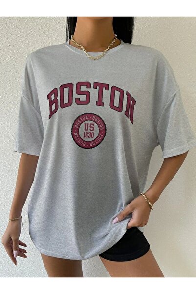 My Blog Tricou oversize cu imprimeu Boston