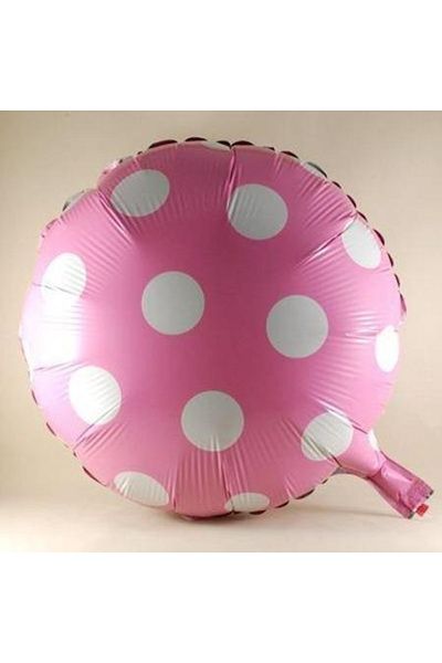 Happyland White Polka Dot Foil Balloon in Color You Can Choose